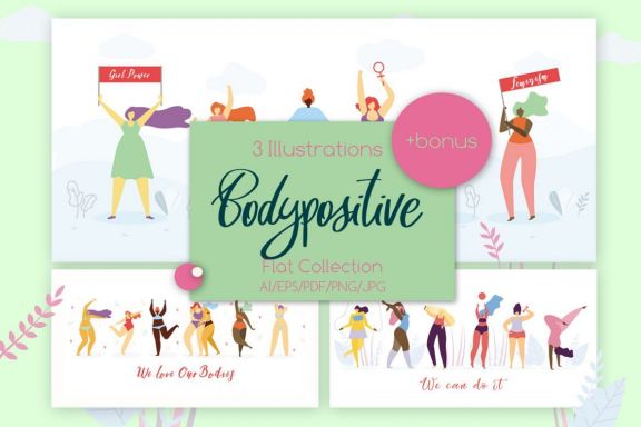 Body Positive Set Illustration