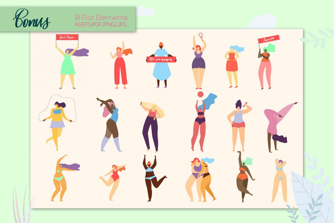 Body Positive Set Illustration - view 3