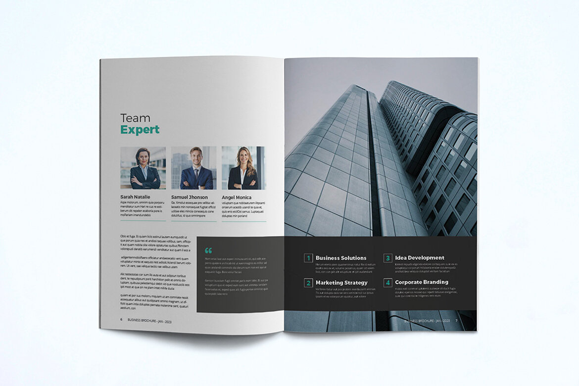 Free Business Brochure Template - view 6