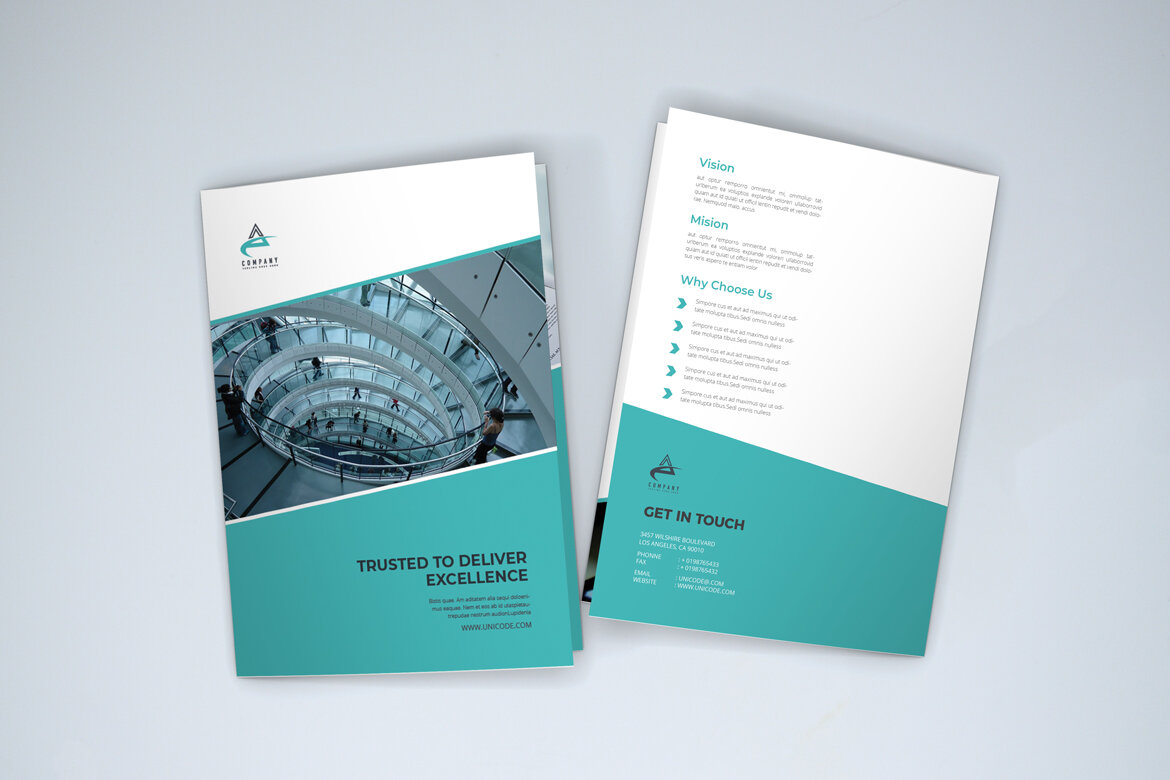 Bifold Business Brochure FREE Template - view 5