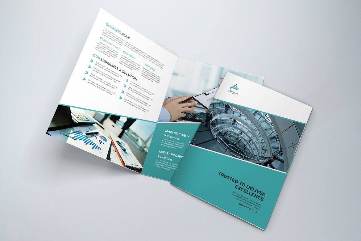 Bifold Business Brochure FREE Template - view 3