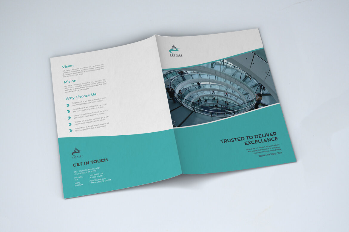 Bifold Business Brochure FREE Template - view 6