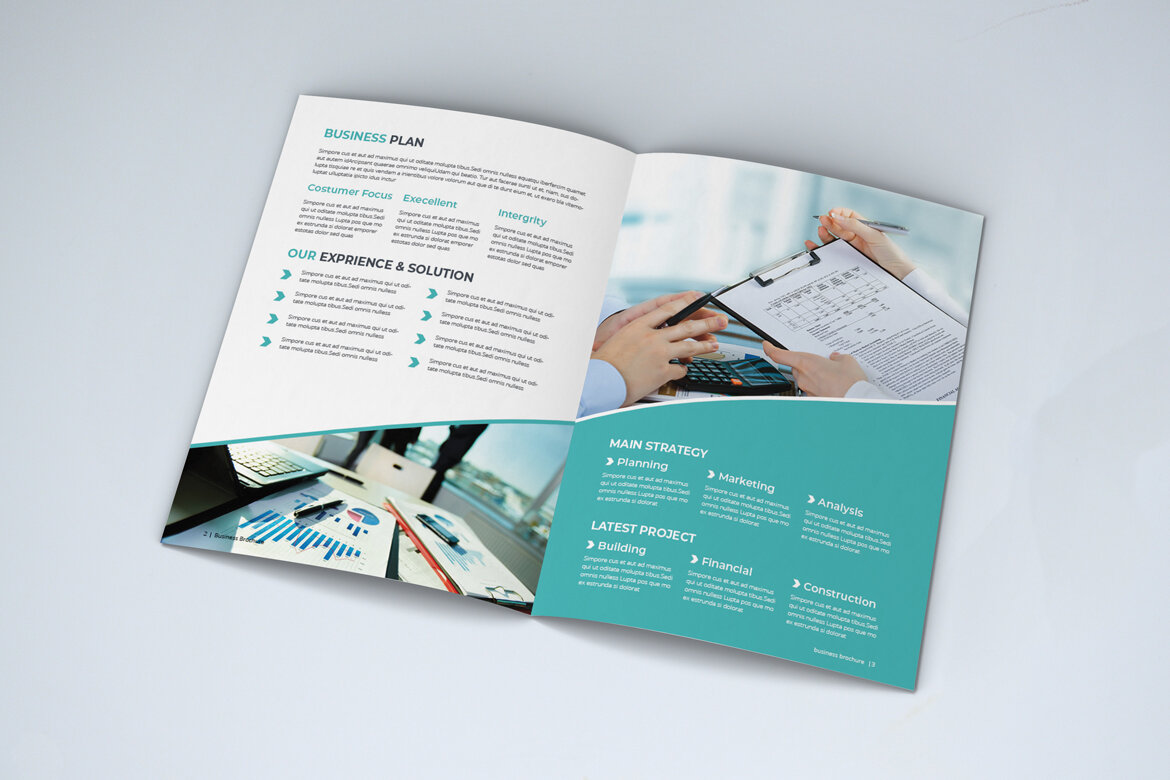 Bifold Business Brochure FREE Template - view 7
