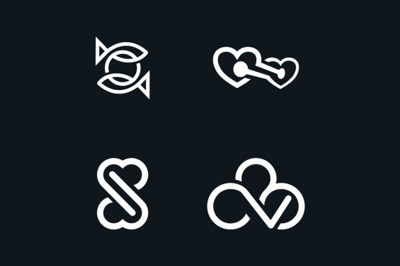 Fish cycle love 23 and S - Free Logo Shapes