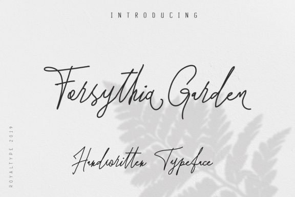 Forsythia Garden Signature Typeface