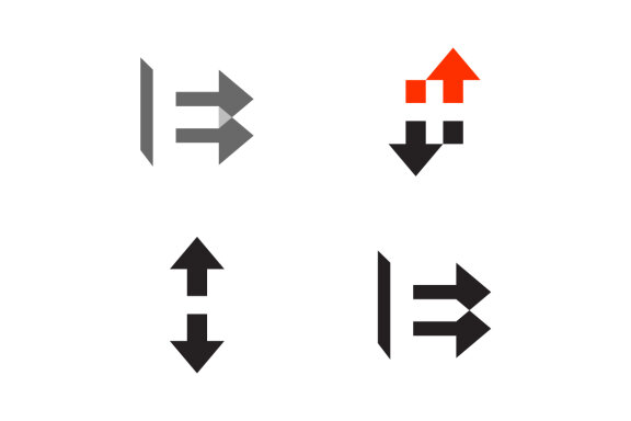 E arrow H arrow Plus arrow - Free Logo Shapes