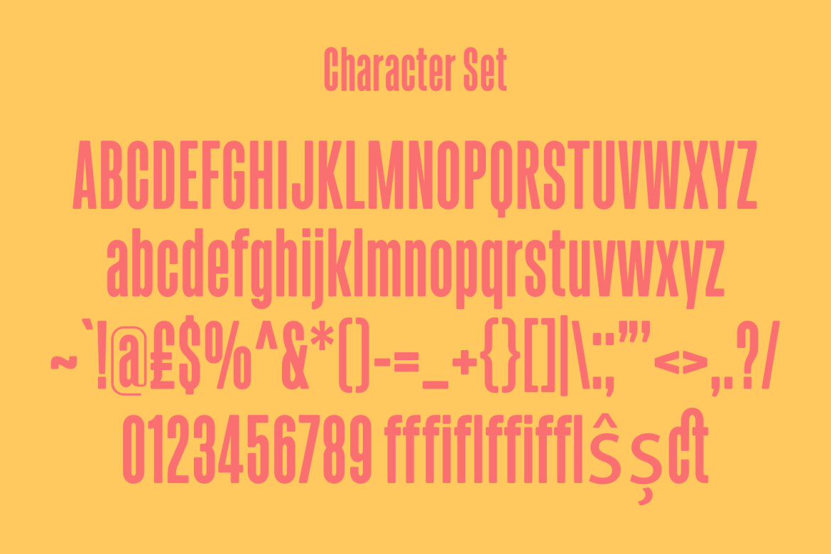 Fectron Condensed Sans FREE Font - view 6