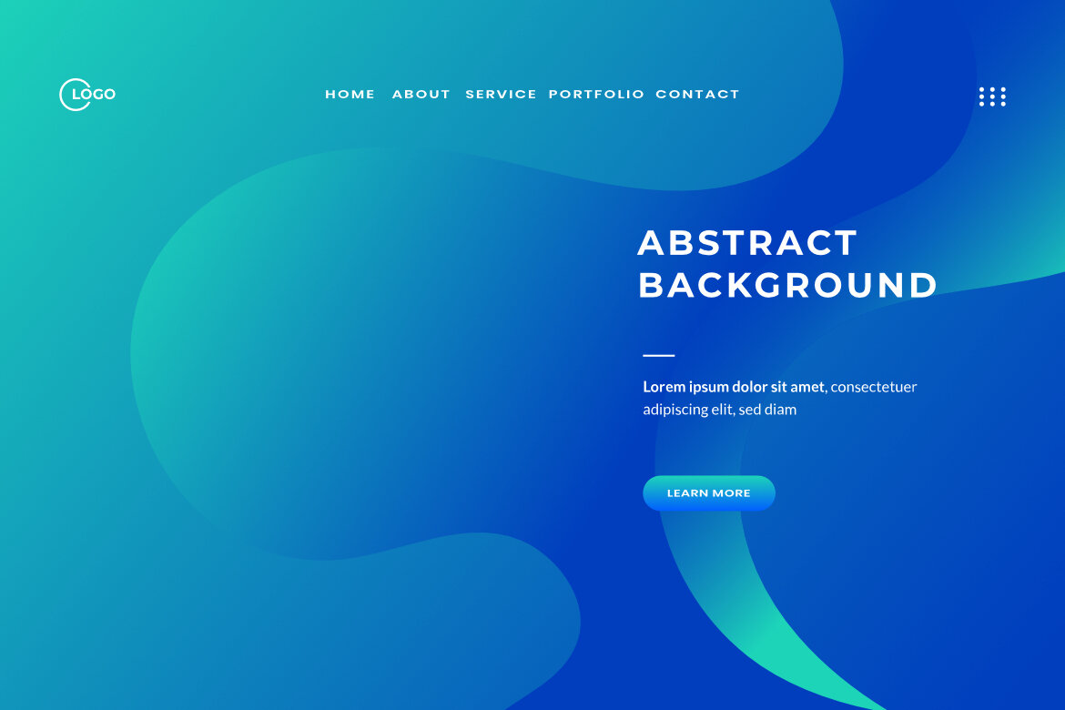 Abstract Fluid Gradient Wave - Free Backgrounds - view 3