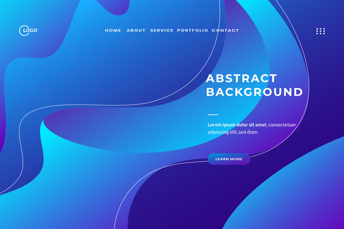 Abstract Fluid Gradient Wave - Free Backgrounds - view 5