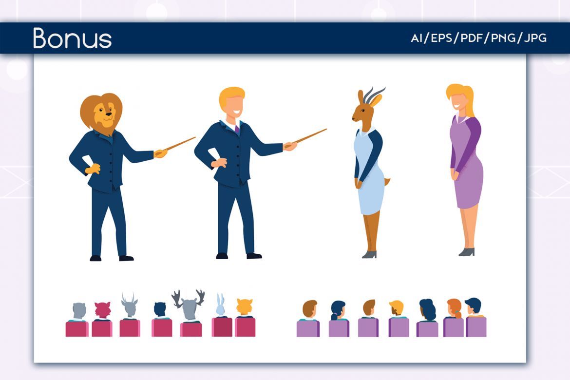 Business Animals Flat Collection - view 3