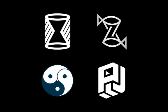 Tube hourglass Z fish and PJ - Free Logo Shapes