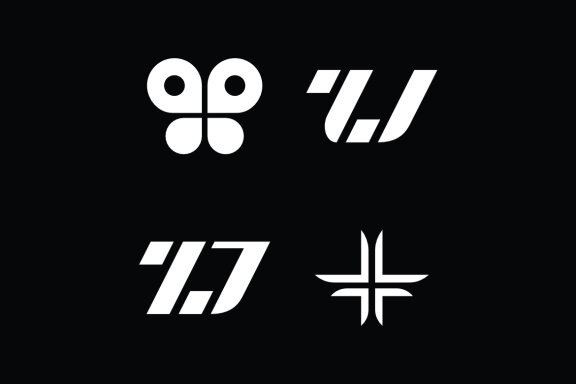 butterfly, monogram ZU, monogram ZJ - Free Logo Shapes