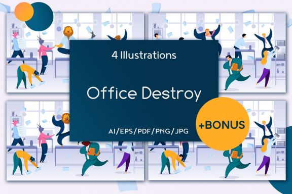 Office Destroy Flat Collection