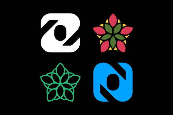 ZO NO batik pentagon and ornament - Free Logo Shapes