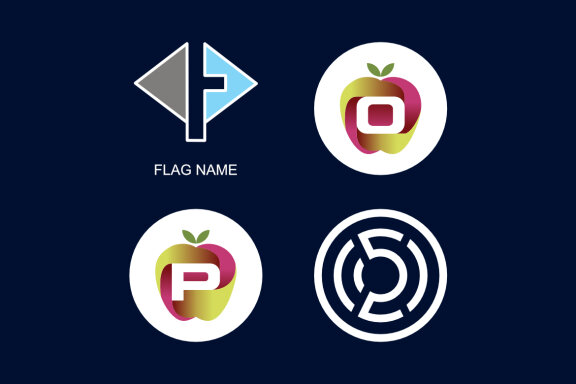 F flags & apple monograms - Free Logo Shapes