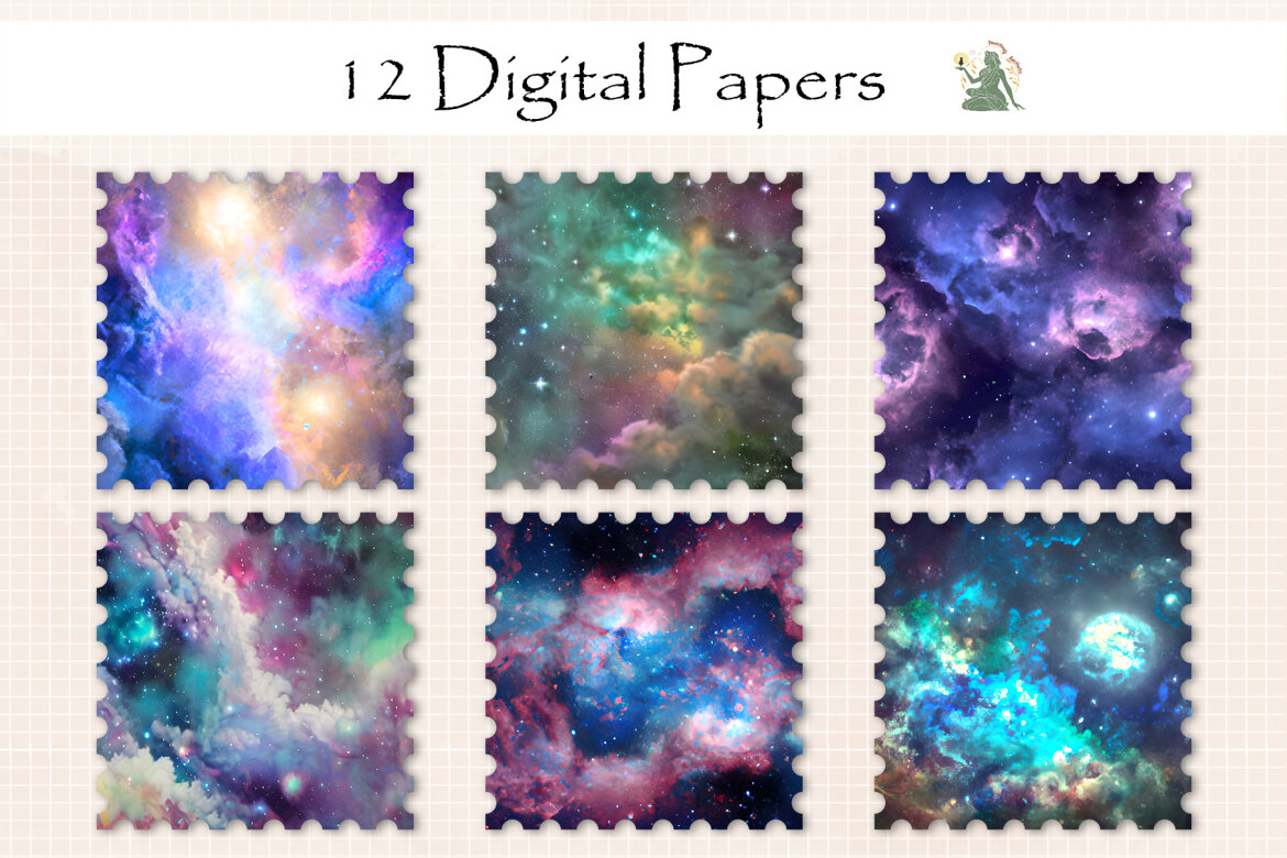 Watercolor Dreamy Fantasy FREE Digital Paper alternate