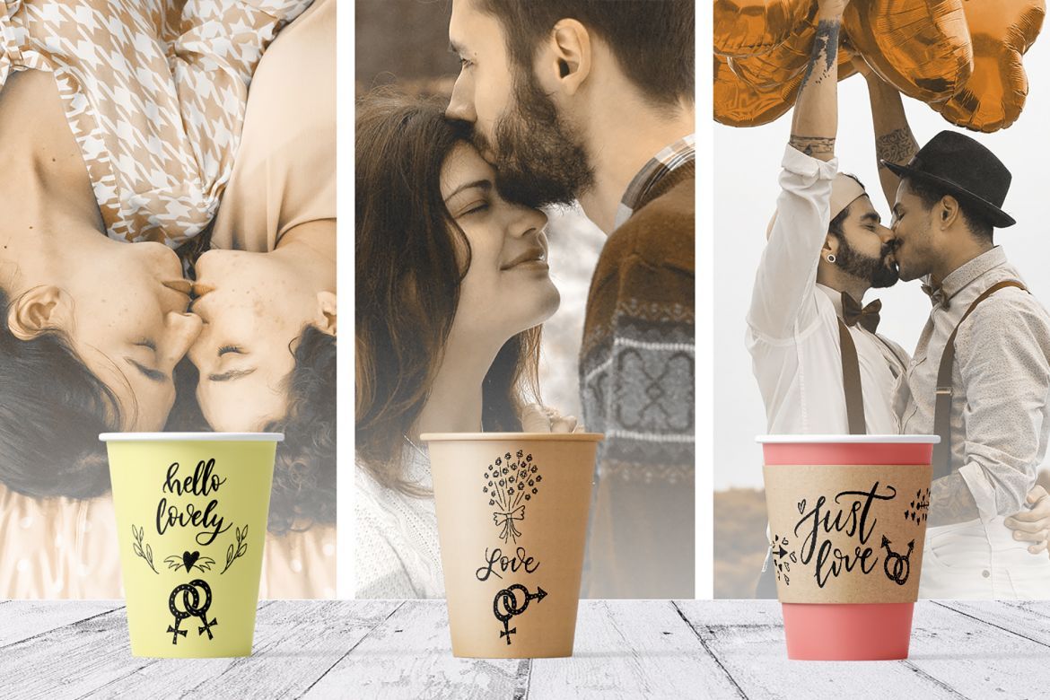 You + Me: hand drawn design kit - view 4