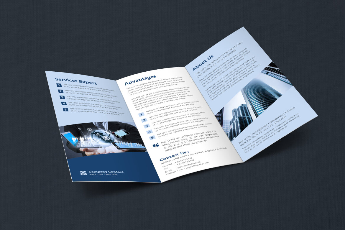 TriFold Business FREE Brochure Template - view 5