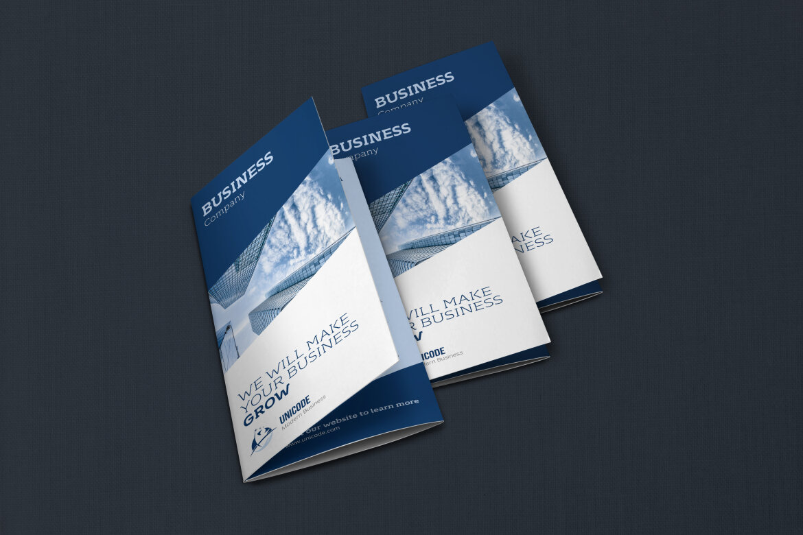 TriFold Business FREE Brochure Template alternate
