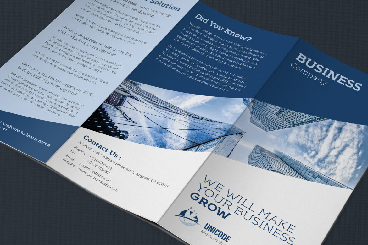 TriFold Business FREE Brochure Template - view 7