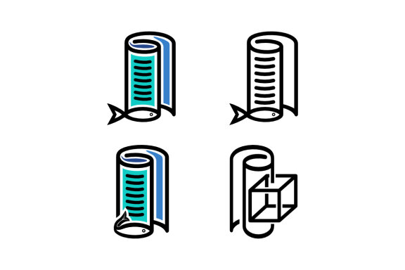 Fish news Paper box - Free Logo Shapes