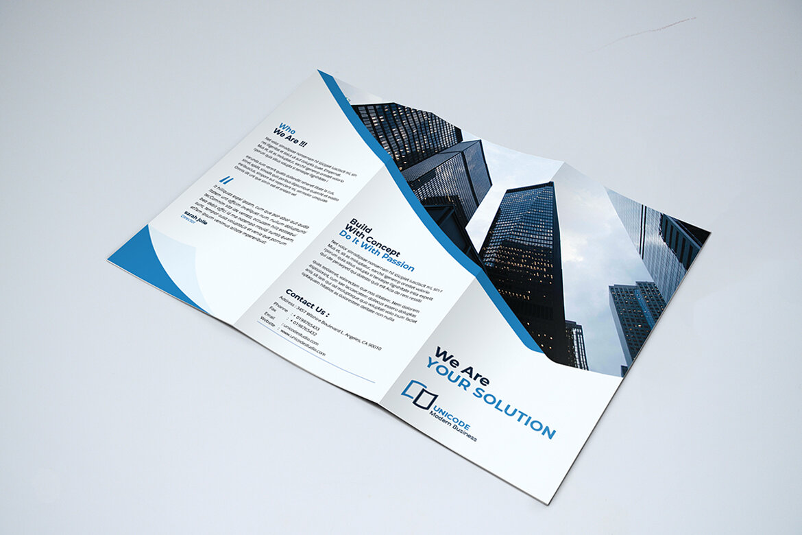 TriFold Business Brochure FREE Template - view 3
