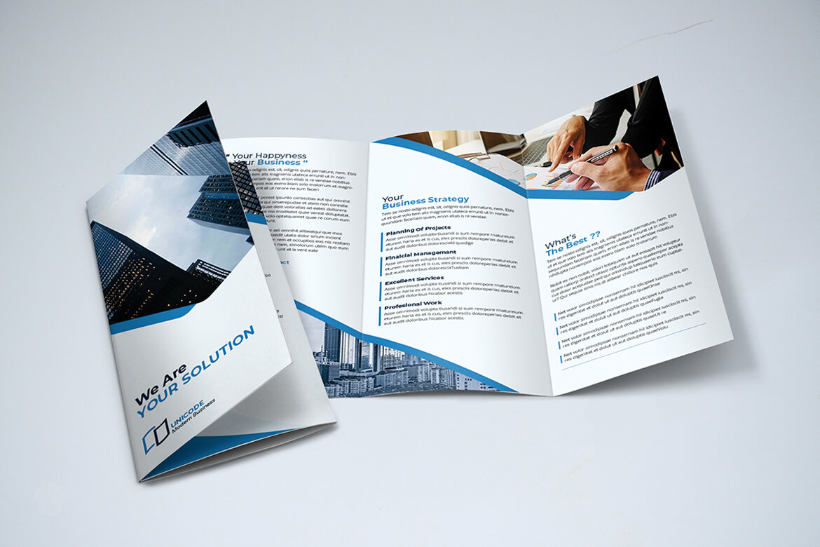 TriFold Business Brochure FREE Template alternate