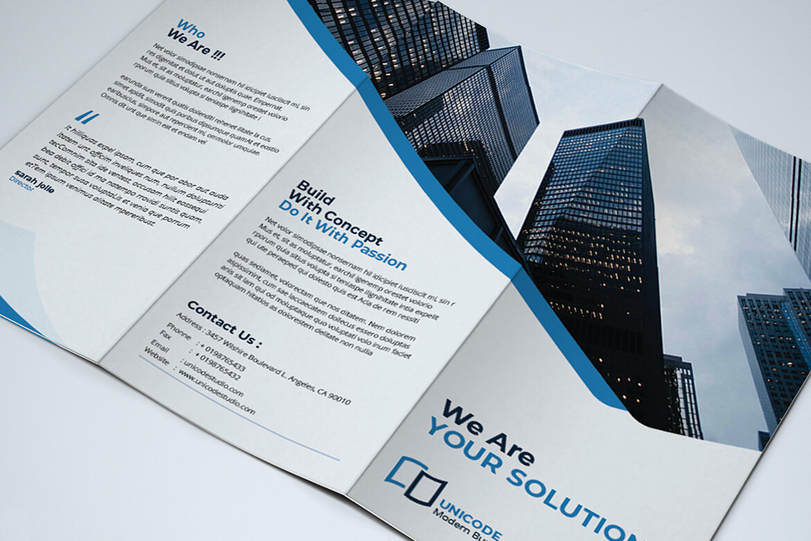 TriFold Business Brochure FREE Template - view 4