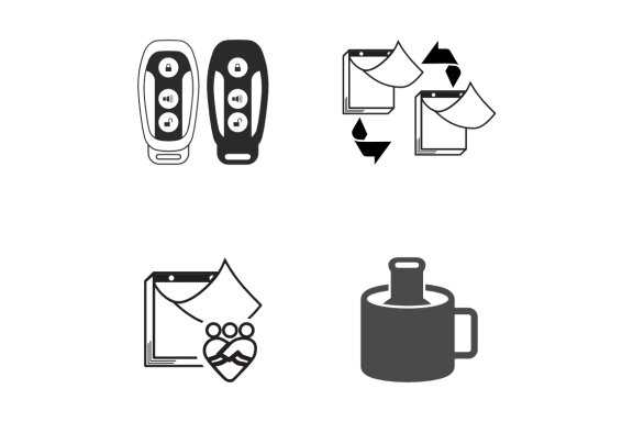 Keys bottle cup calendar and object - Free Icons