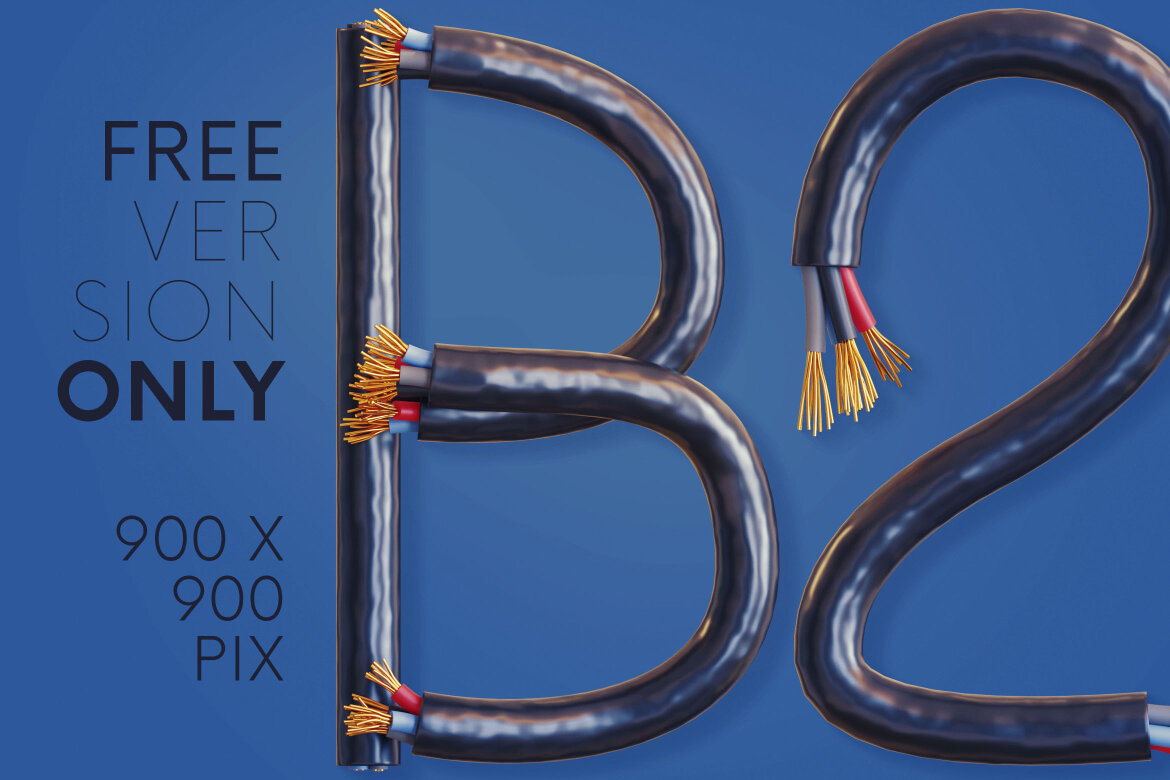 Electric Cable FREE 3D Alphabet alternate