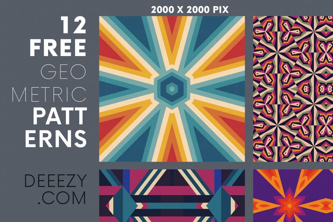12 FREE Geometric Patterns - view 2