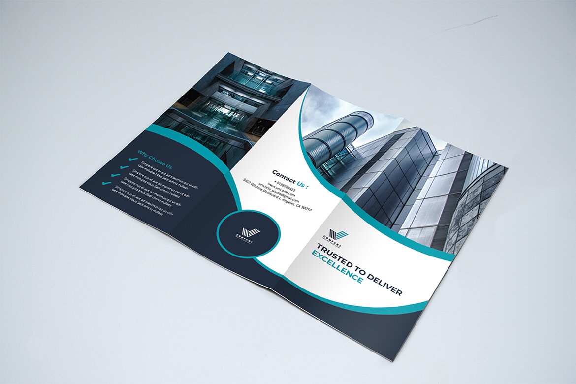 TriFold Business Brochure FREE Template - view 3