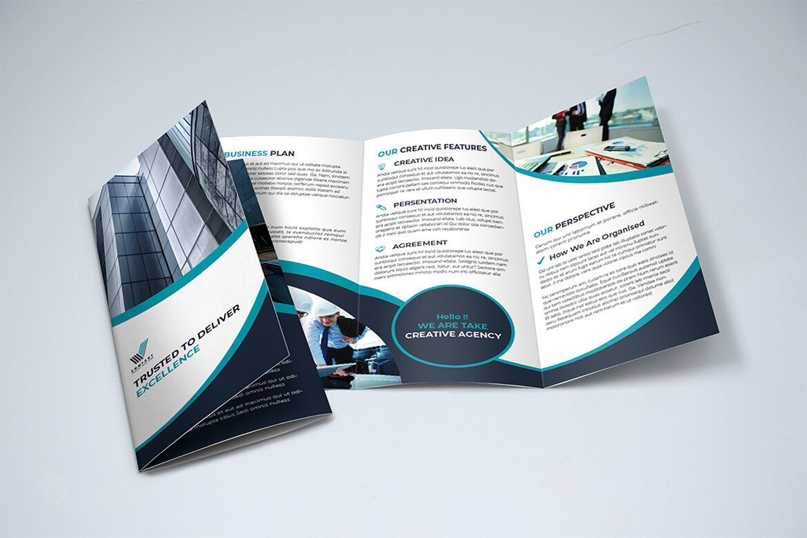 TriFold Business Brochure FREE Template alternate