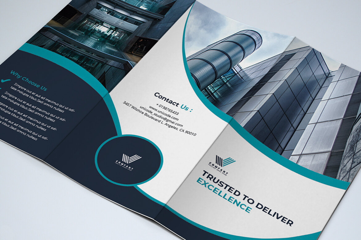 TriFold Business Brochure FREE Template - view 4