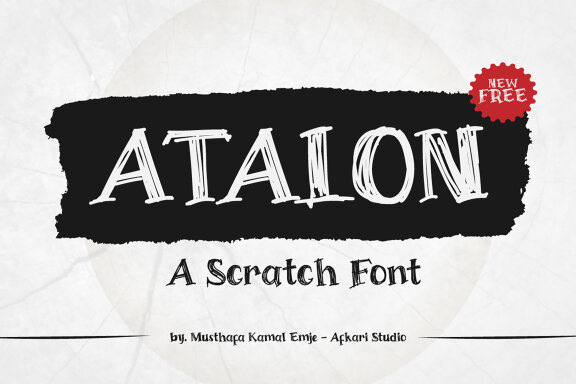 Atalon - A Scratched Free Font