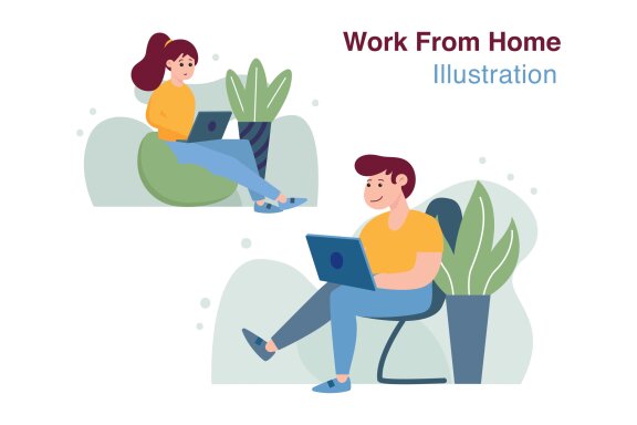 Work From Home FREE Illustration