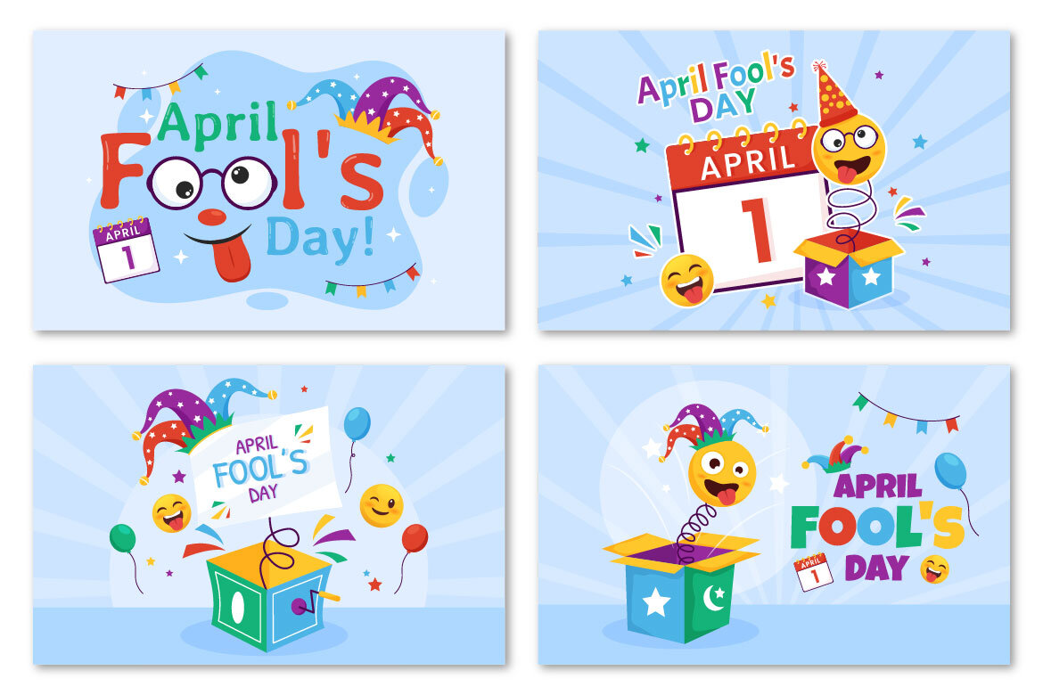 15 Happy April Fools Day FREE Illustration alternate