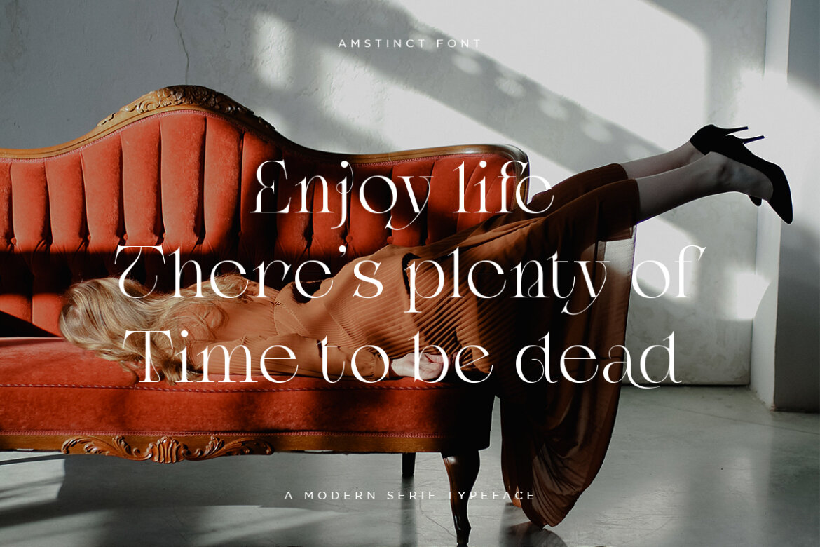 Amstine | Free DEMO Serif Font alt