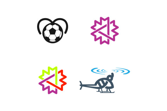 Love ball M rotated bee helicopter - Free Logo Shapes