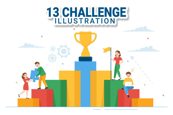 13 Challenge FREE Illustrations