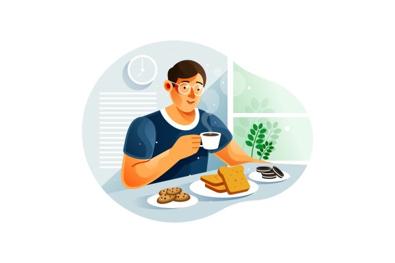 Breakfast at Home - Free Illustration
