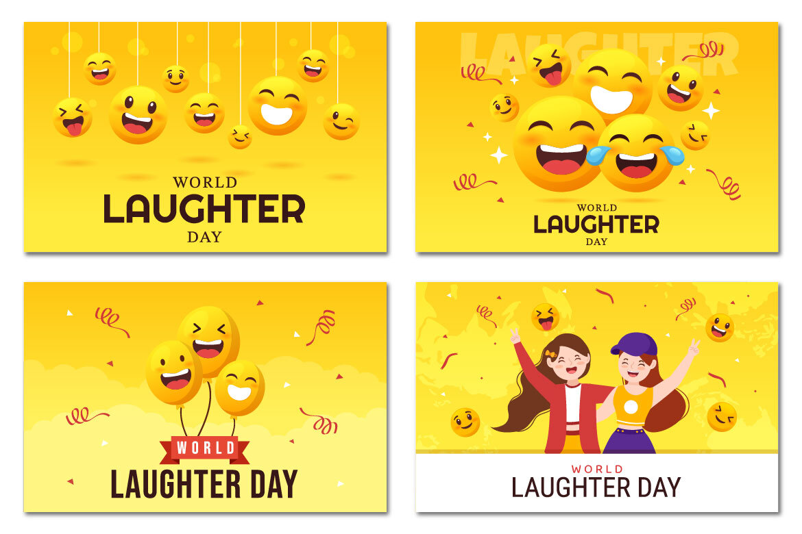 15 World Laughter Day FREE Illustrations alternate