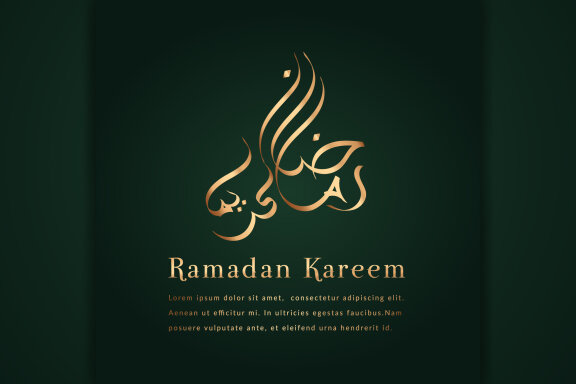Ramadan Kareem Arabic Caligraphy Design Template