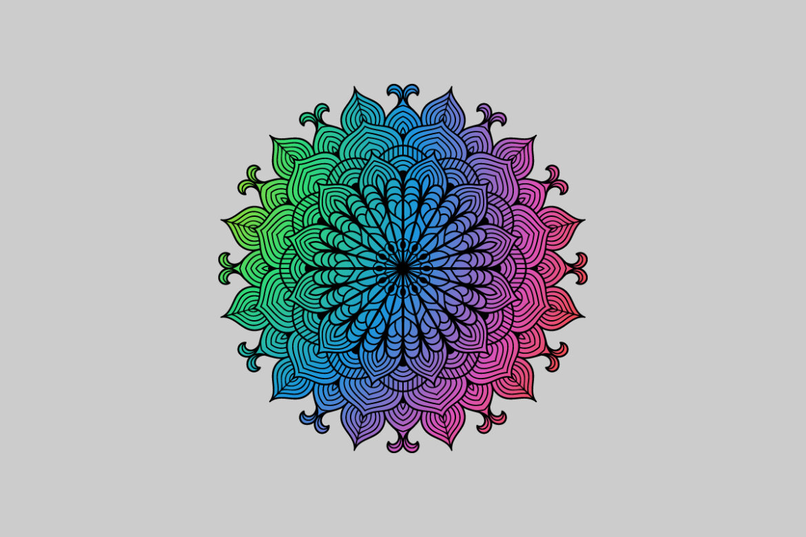 FREE Mandala Illustration on doodle style-04 - view 2