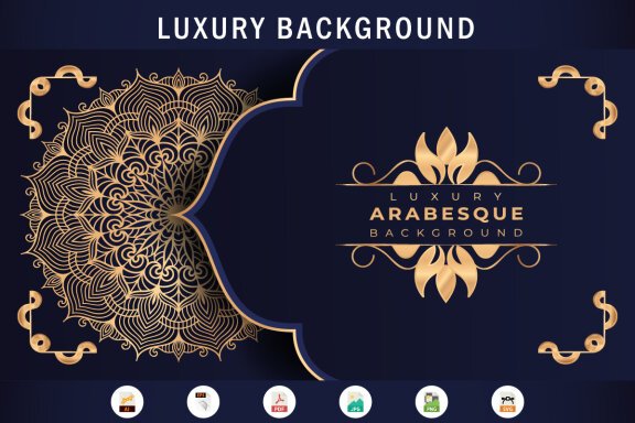 FREE mandala background Design presentation Template-02