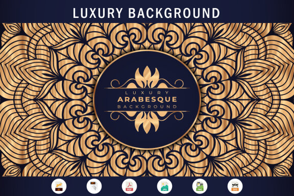 FREE mandala background Design presentation Template-09