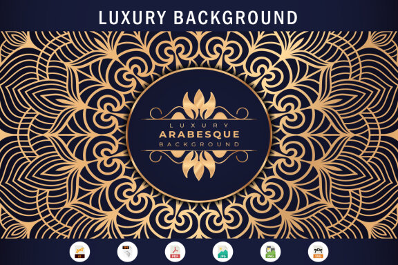 FREE mandala background Design presentation Template-10