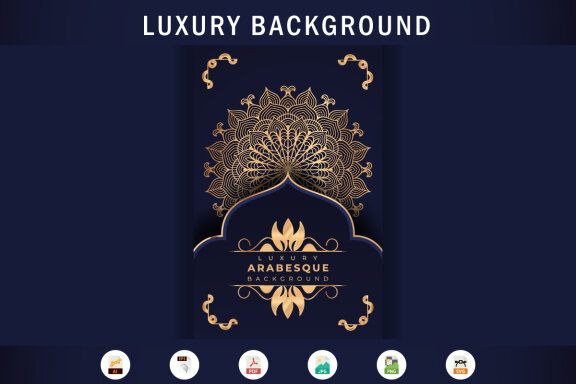 FREE mandala background Design presentation Template-22