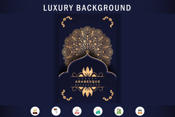FREE mandala background Design presentation Template-27
