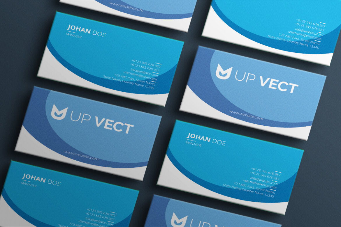 FREE Corporate Business Card Template-02 - view 5